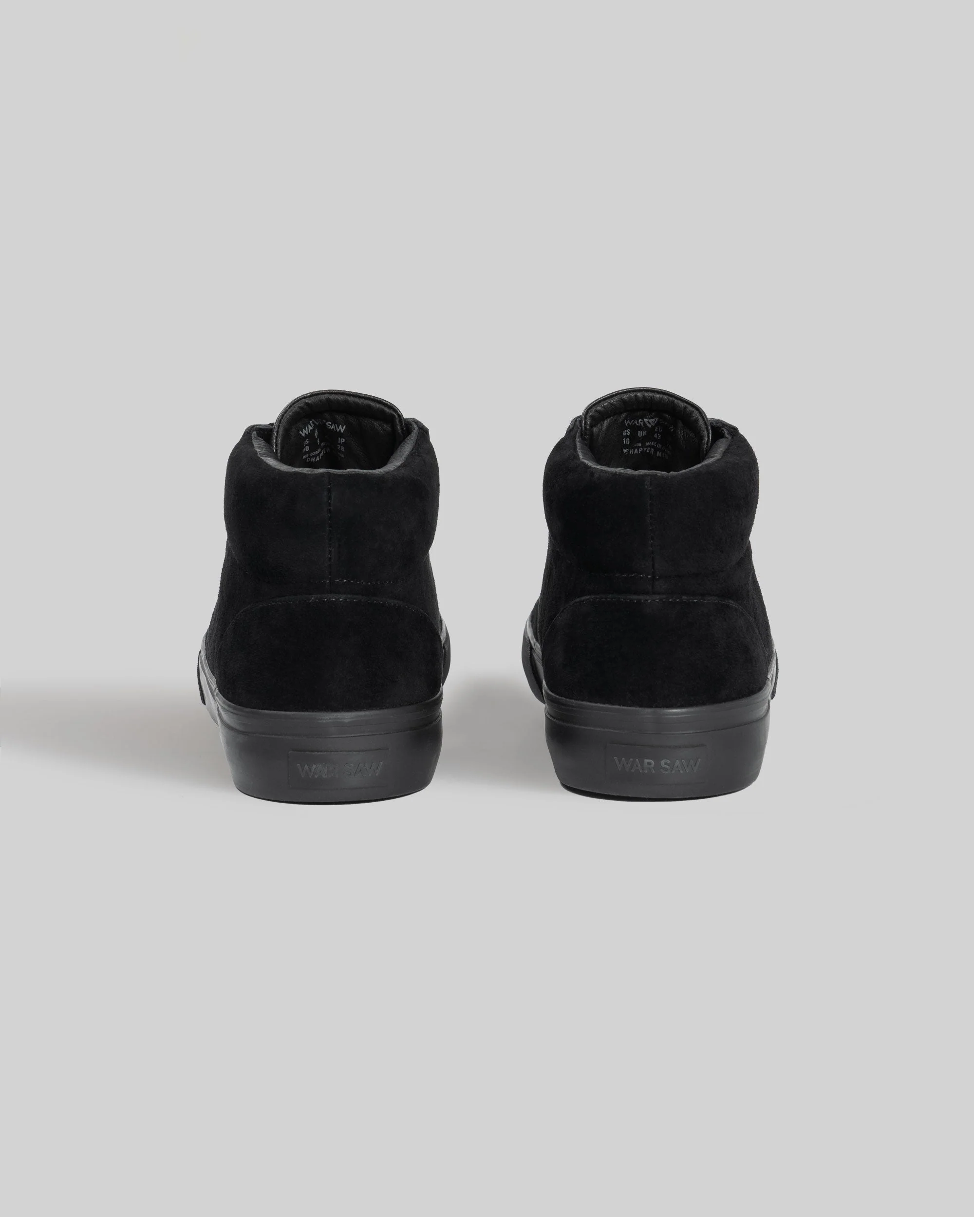 War Saw - Chapter Mid Shoes | Black Black (Suede) - Image 4