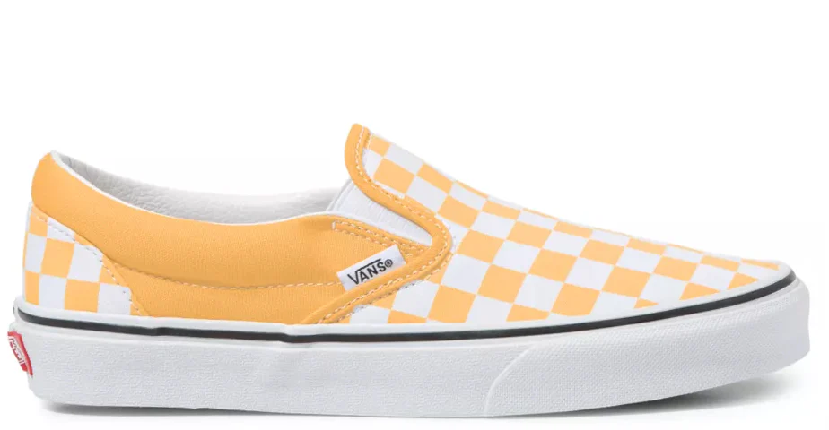 Vans - Classic Slip-On Shoes | Flax White (Checkerboard)