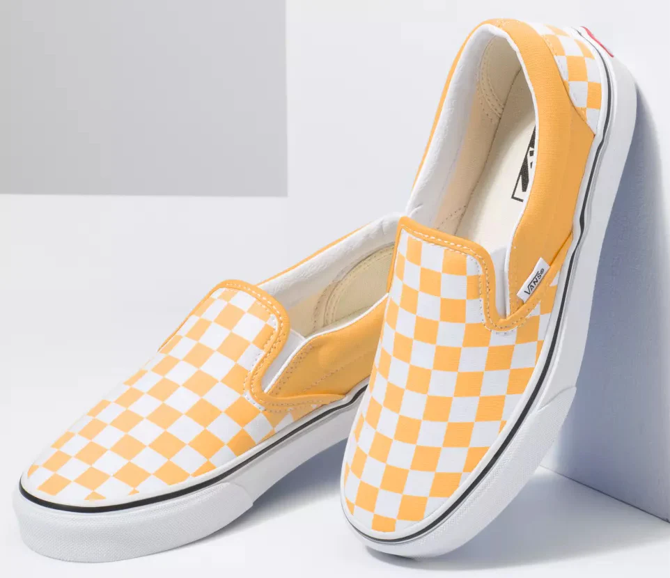 Vans - Classic Slip-On Shoes | Flax White (Checkerboard) - Image 2