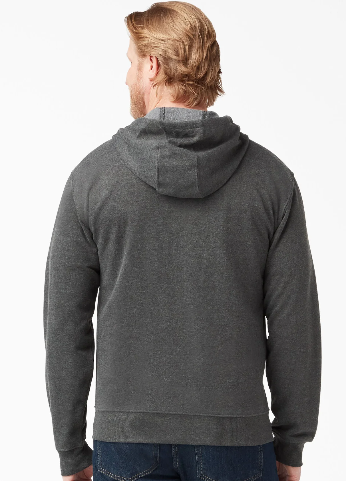 Dickies - Midweight Fleece Zip Hoodie | Dark Heather Grey - Image 3