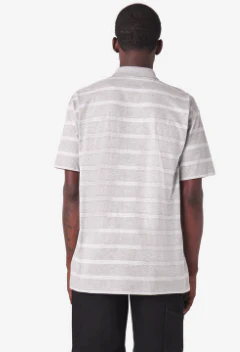 Dickies - Skate Striped Polo Shirt | Heather Grey - Image 2