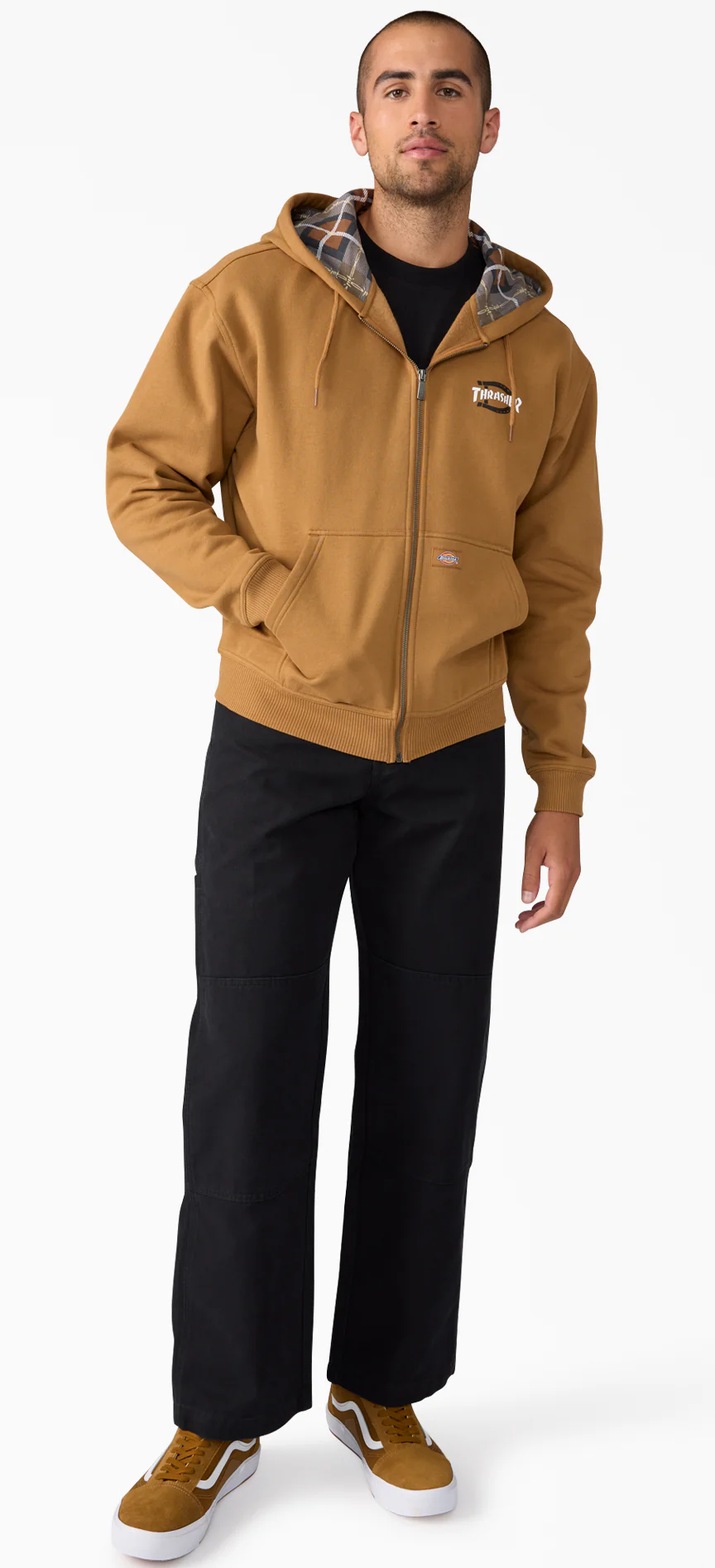 Dickies - Thrasher Zip Hooded Sweatshirt | Brown Duck - Image 2