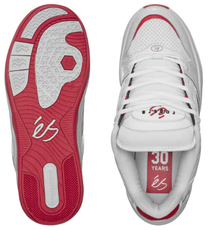 éS - TJ Rogers Shoes | White Red - Image 2
