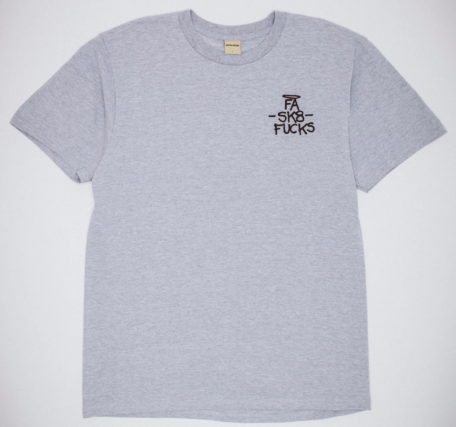 FA - SK8 Fucks Tee | Heather Grey - Image 2