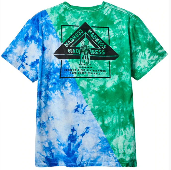 Madness - Tie-Dye Split Tee | Green Cool Grey - Image 2