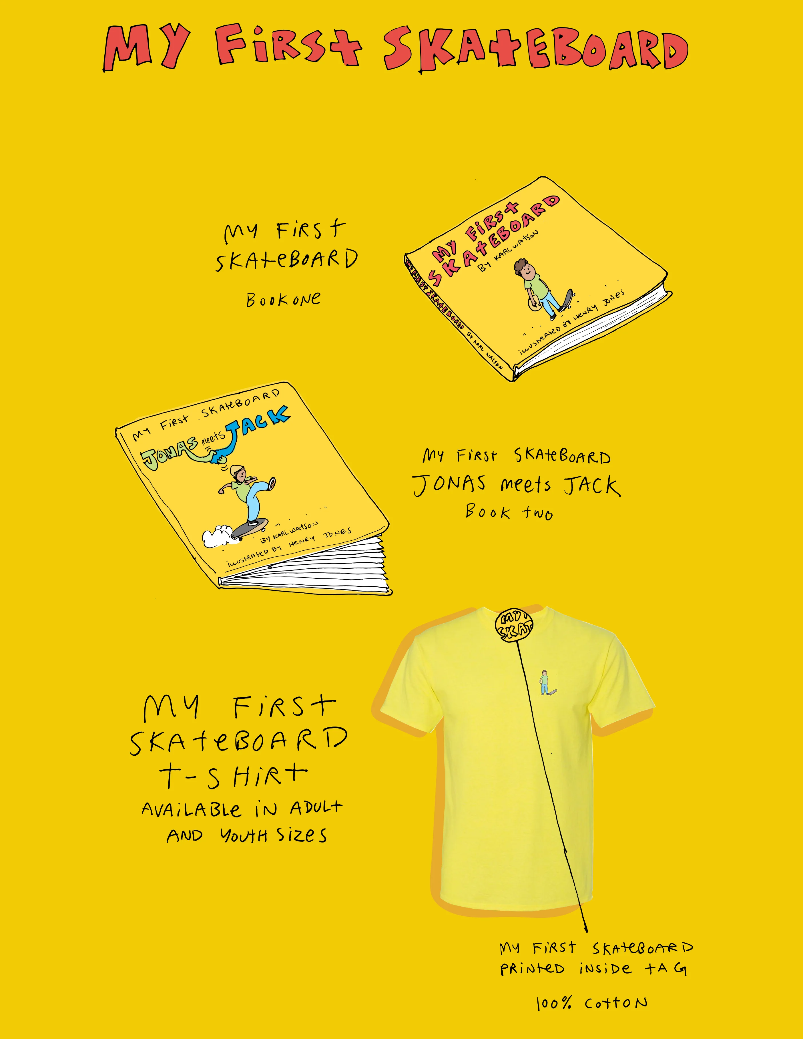 My First Skateboard Tee | Daisy Yellow - Image 4