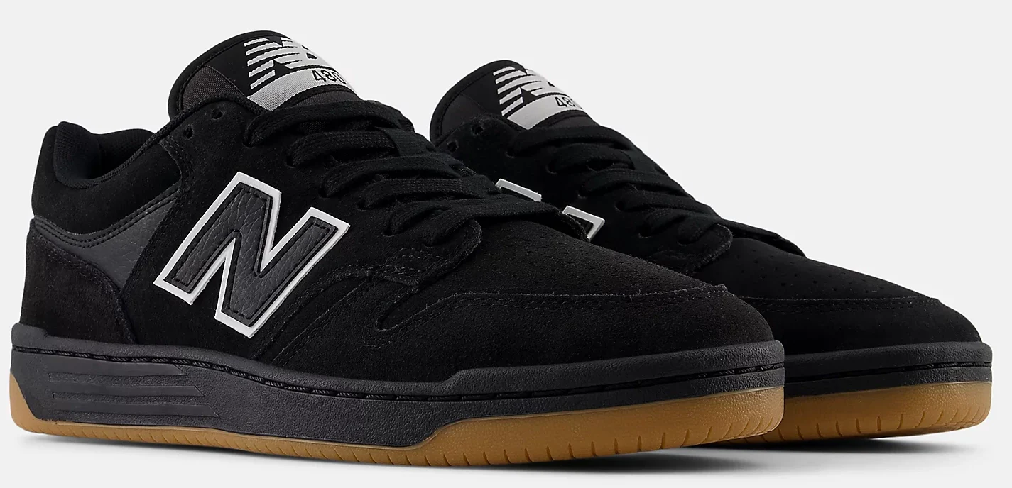 New Balance - Numeric 480 Shoes | Black White Gum - Image 3