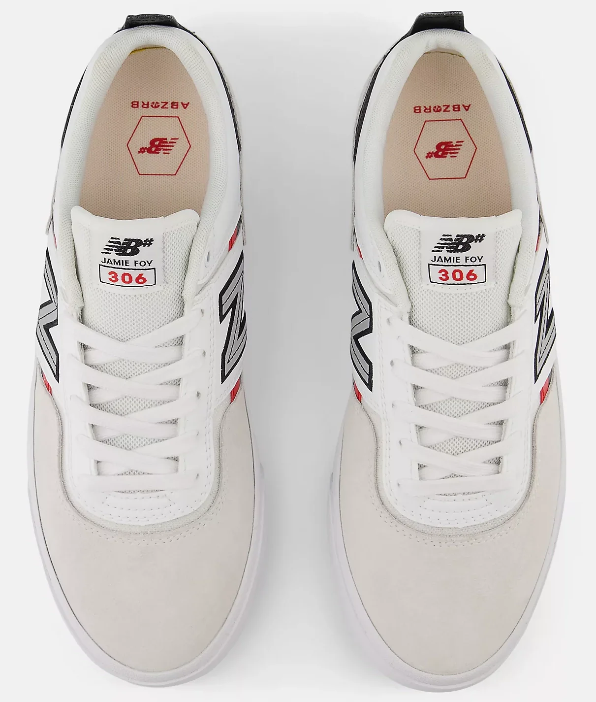 New Balance - Numeric Jamie Foy 306 Shoes | Light Grey White - Image 4