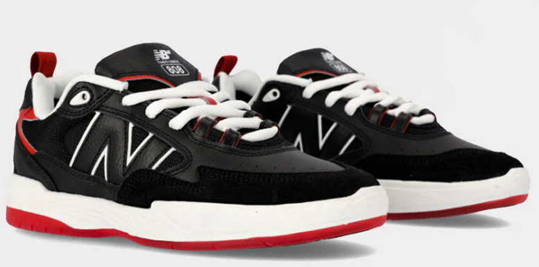 New Balance - Numeric Tiago Lemos 808 Shoes | Black Red - Image 2