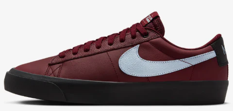 Nike SB - Blazer Low Pro GT Shoes | Dark Red Blue Black - Image 2