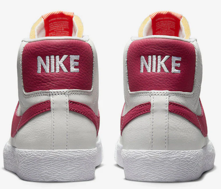 Nike SB - Blazer Mid ISO Shoes | White Sweet Beet - Image 5