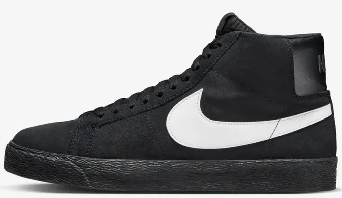 Nike SB - Blazer Mid Shoes | Black White Black - Image 2