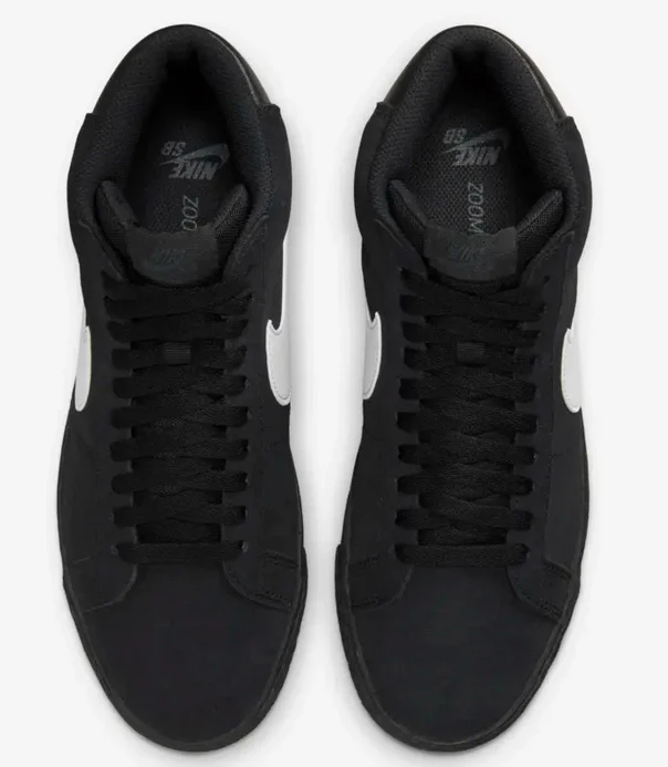 Nike SB - Blazer Mid Shoes | Black White Black - Image 4
