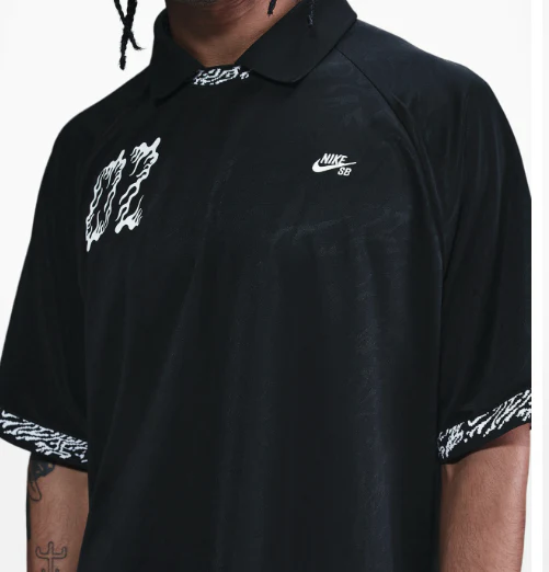 Nike SB - Dri-Fit Jacquard Skate Jersey | Black White - Image 3