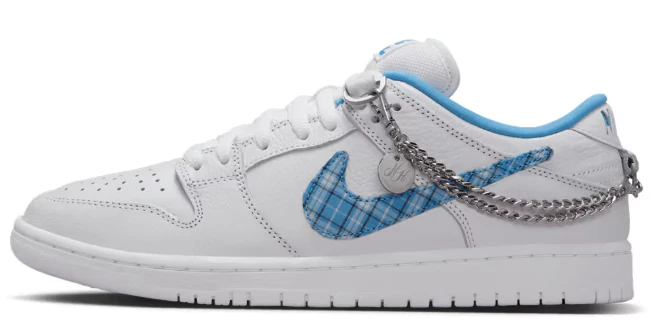 Nike SB - Dunk Low Pro Shoes | White Blue (Nicole Hause) - Image 2
