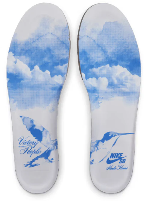 Nike SB - Dunk Low Pro Shoes | White Blue (Nicole Hause) - Image 8