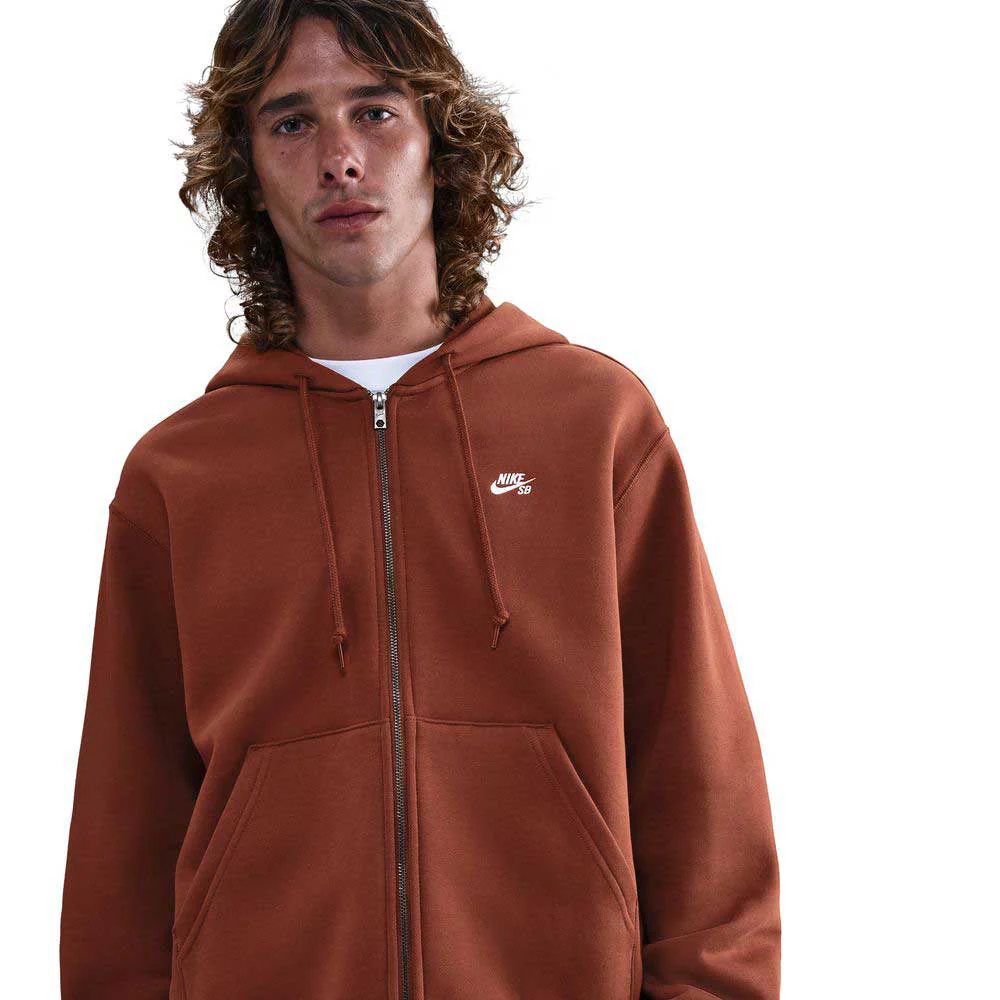 Nike SB - Essential Zip Hoodie | Cinnamon Brown - Image 4