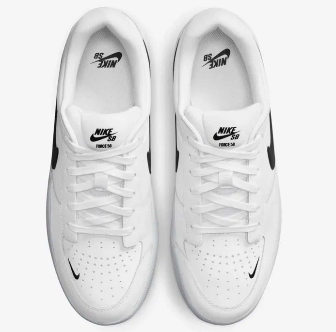 Nike SB - Force 58 Premium Shoes | White Black - Image 3