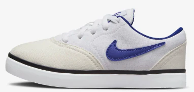 Nike SB - Kids Check Canvas PS Shoes | White Royal - Image 2