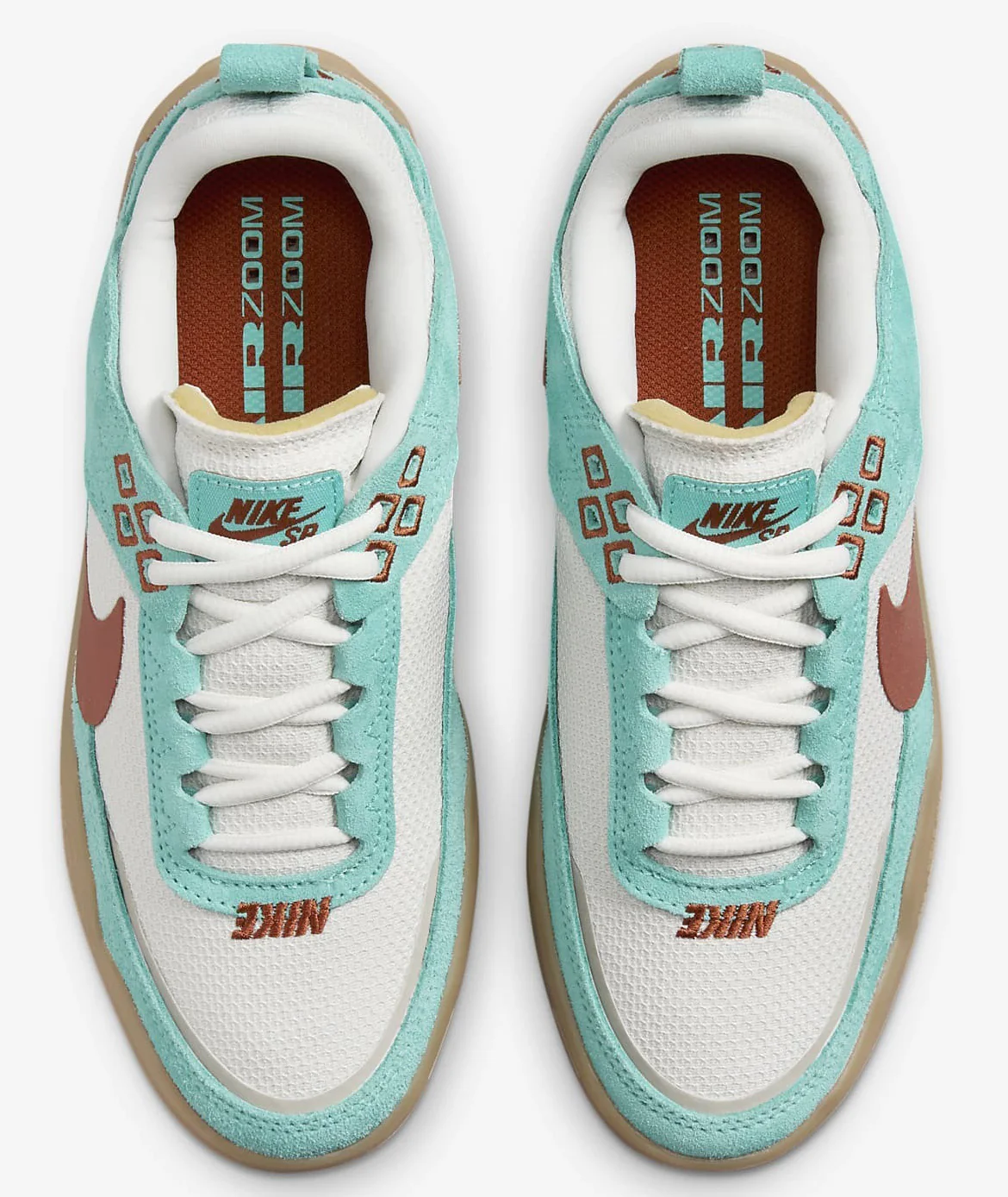 Nike SB - Kids Day One GS Shoes | Green Frost Dark Russet - Image 4