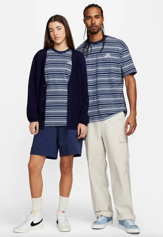 Nike SB - Striped Skate Tee | Ashen Slate - Image 2