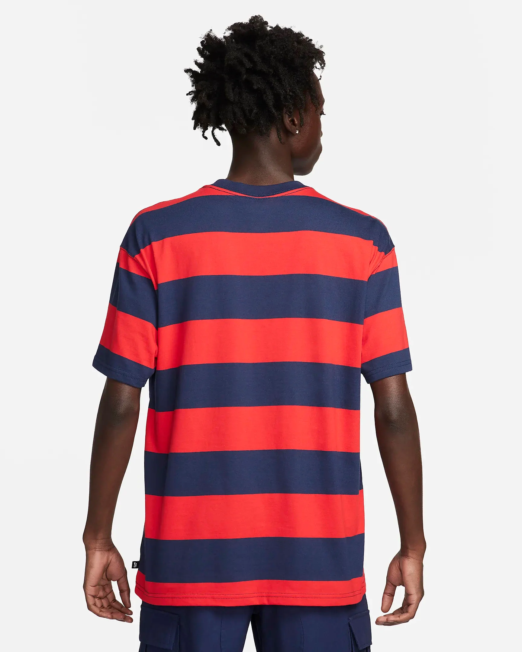 Nike SB - Striped Skate Tee | Red Navy - Image 2