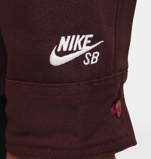 Nike SB - Woven Skate L/S Shirt | Burgundy Crush - Image 3