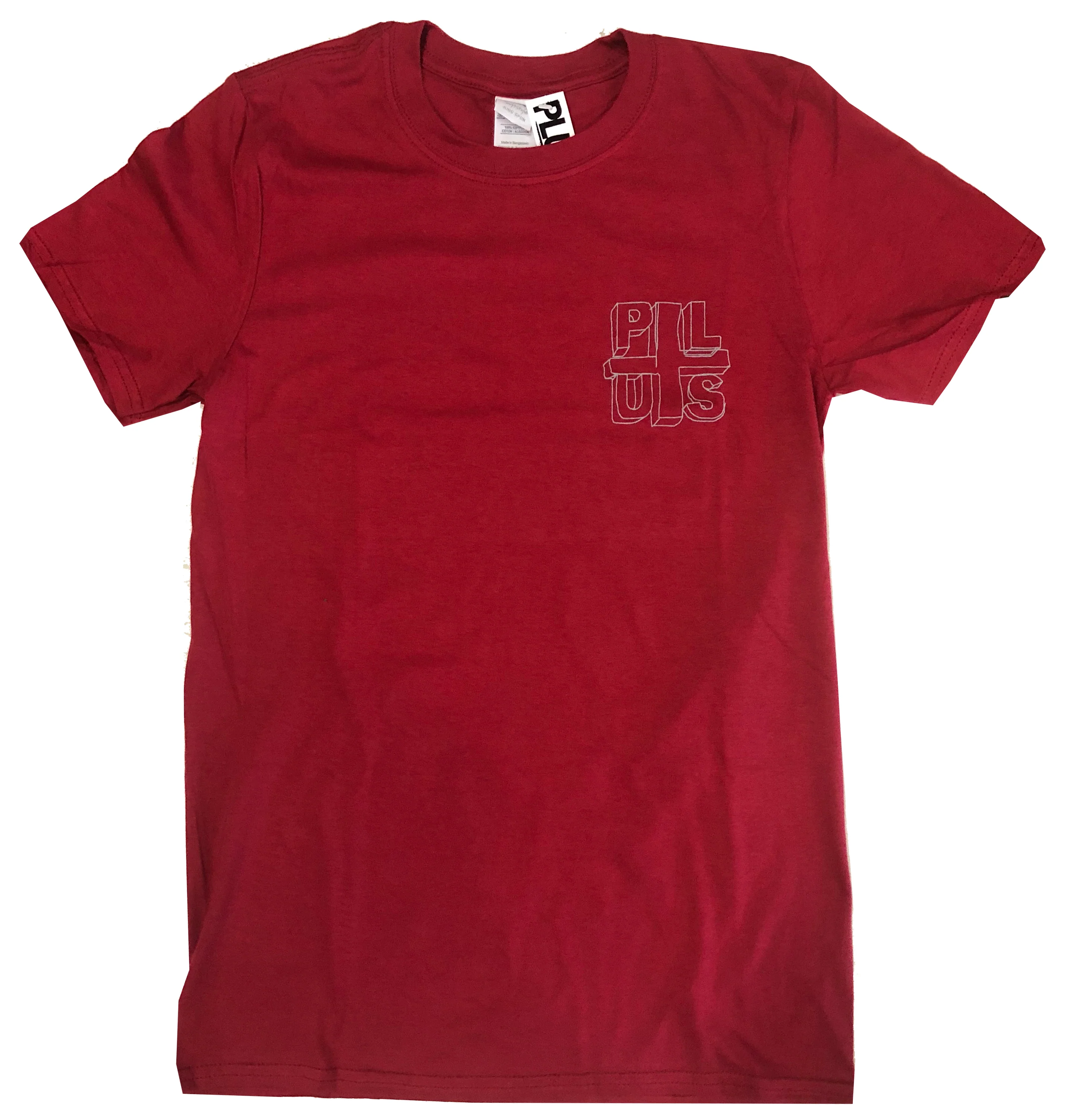 Plus - 3D Block Tee | Burgundy