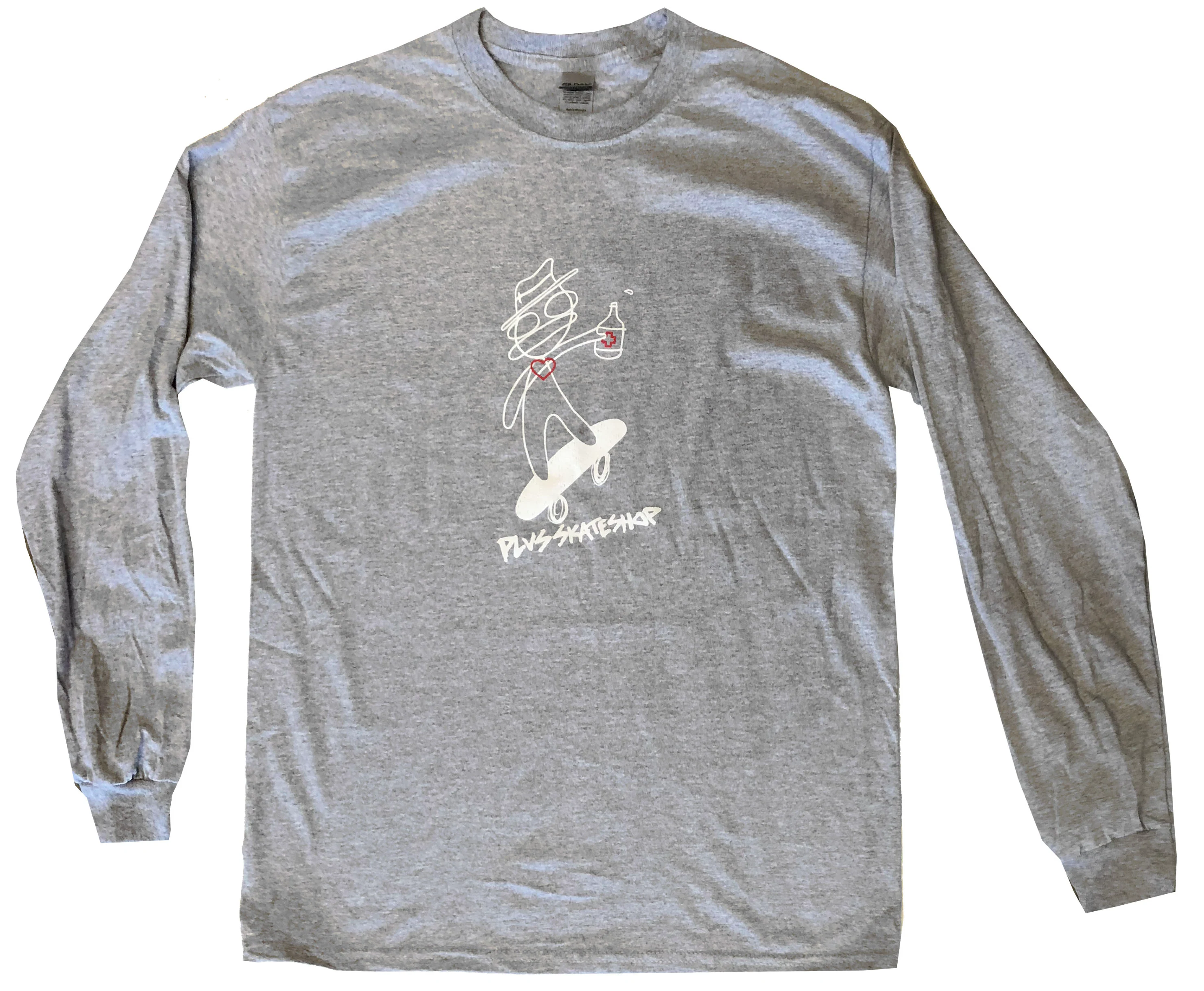 Plus - Drinkin' Buddy L/S Tee | Heather Grey