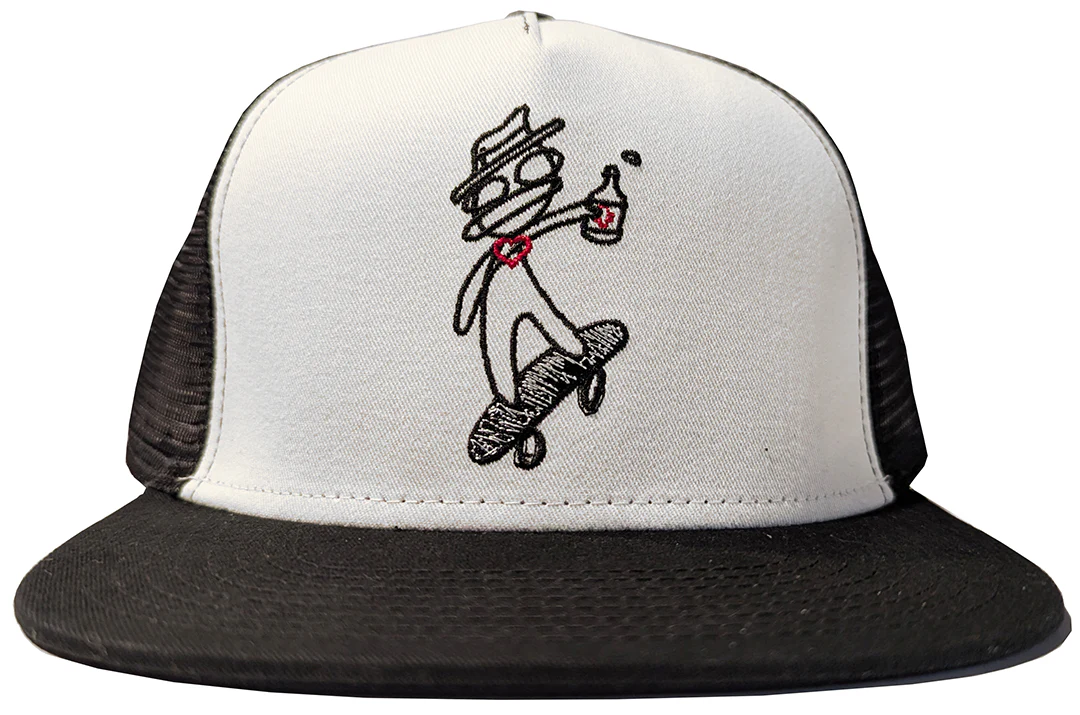 Plus - Drinkin' Buddy Trucker Hat | White Black - Image 2