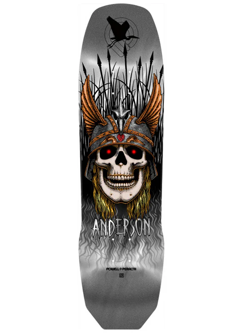 Powell Peralta - Andy Anderson 'Heron Skull' 8.45" Deck | Silver