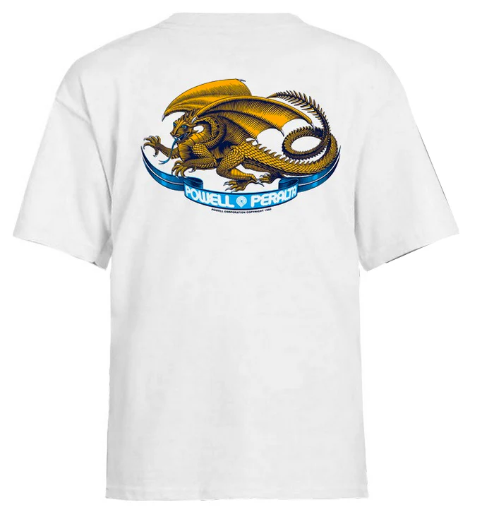 Powell Peralta - Youth Oval Dragon Tee | White
