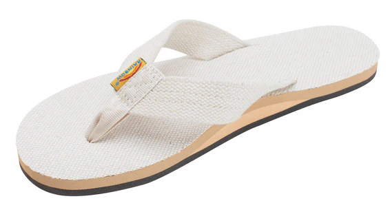 Rainbow - Women's Single Layer Hemp Sandals | Natural - Image 2