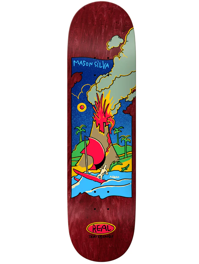 Real - Mason Silva 'Volcano' 8.25" Deck | Maroon Veneer (DBX Construction)