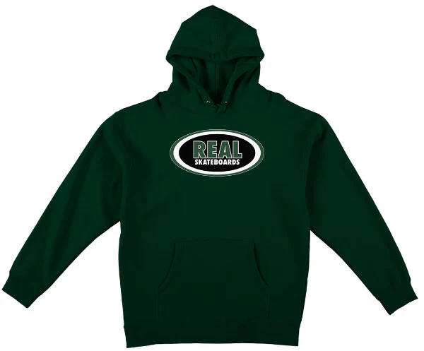 Real - Oval Hoodie | Dark Green