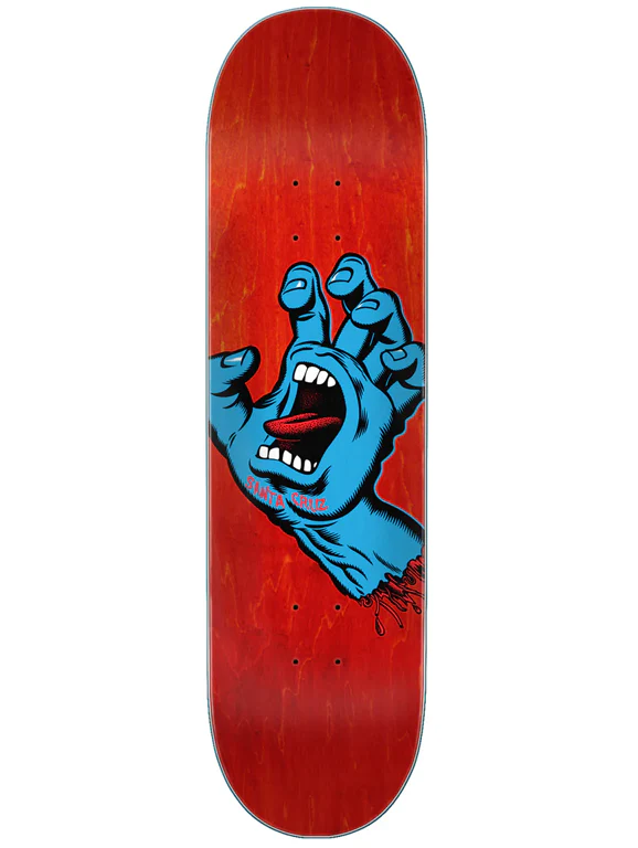 Santa Cruz - Screaming Hand 8" Deck | Red Stain