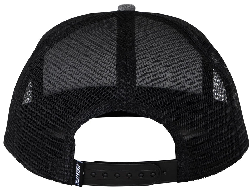 Santa Cruz - Screaming Hand Trucker Hat | Mid Heather Grey Black - Image 2