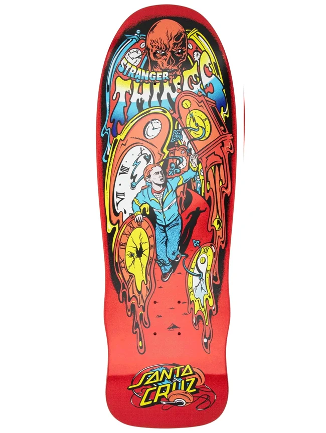Santa Cruz x Stranger Things - Grabke Max Melting Clock 9.7" Deck