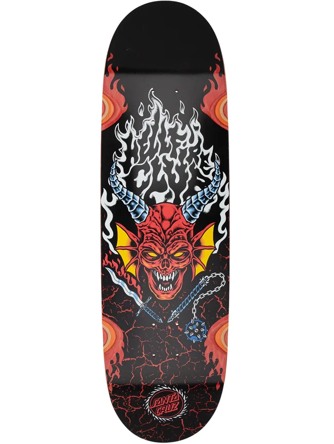 Santa Cruz x Stranger Things - Hellfire Club Flames 9" Deck