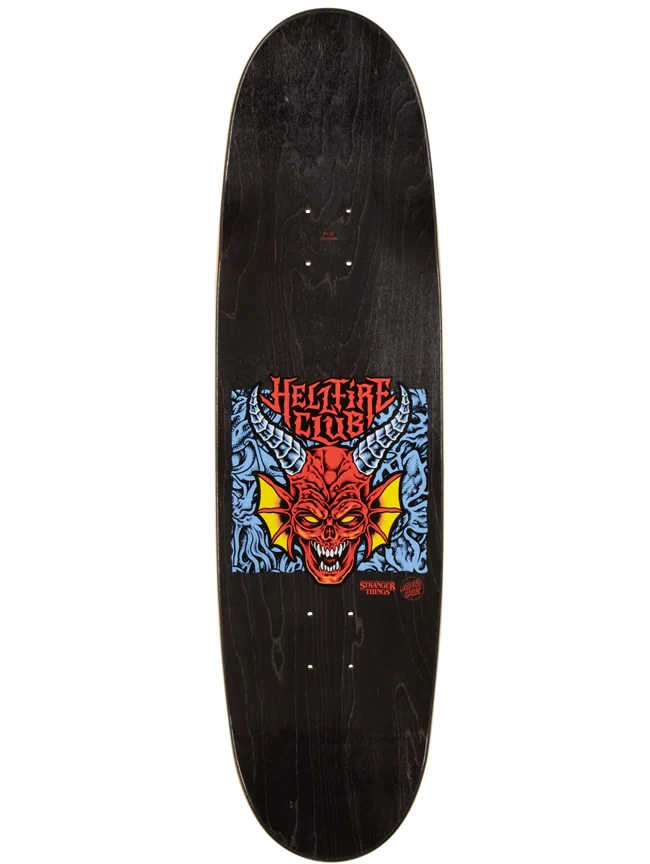 Santa Cruz x Stranger Things - Hellfire Club Flames 9" Deck - Image 2