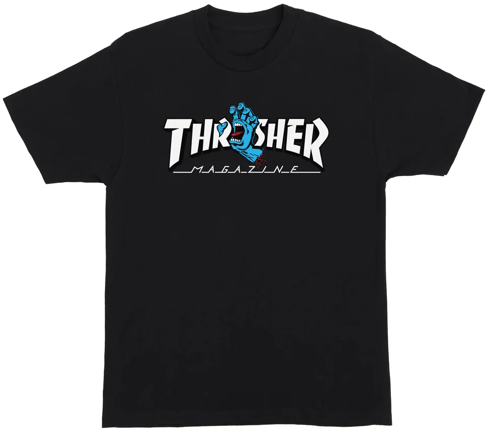 Santa Cruz x Thrasher - Screaming Hand Mag Logo Tee | Black