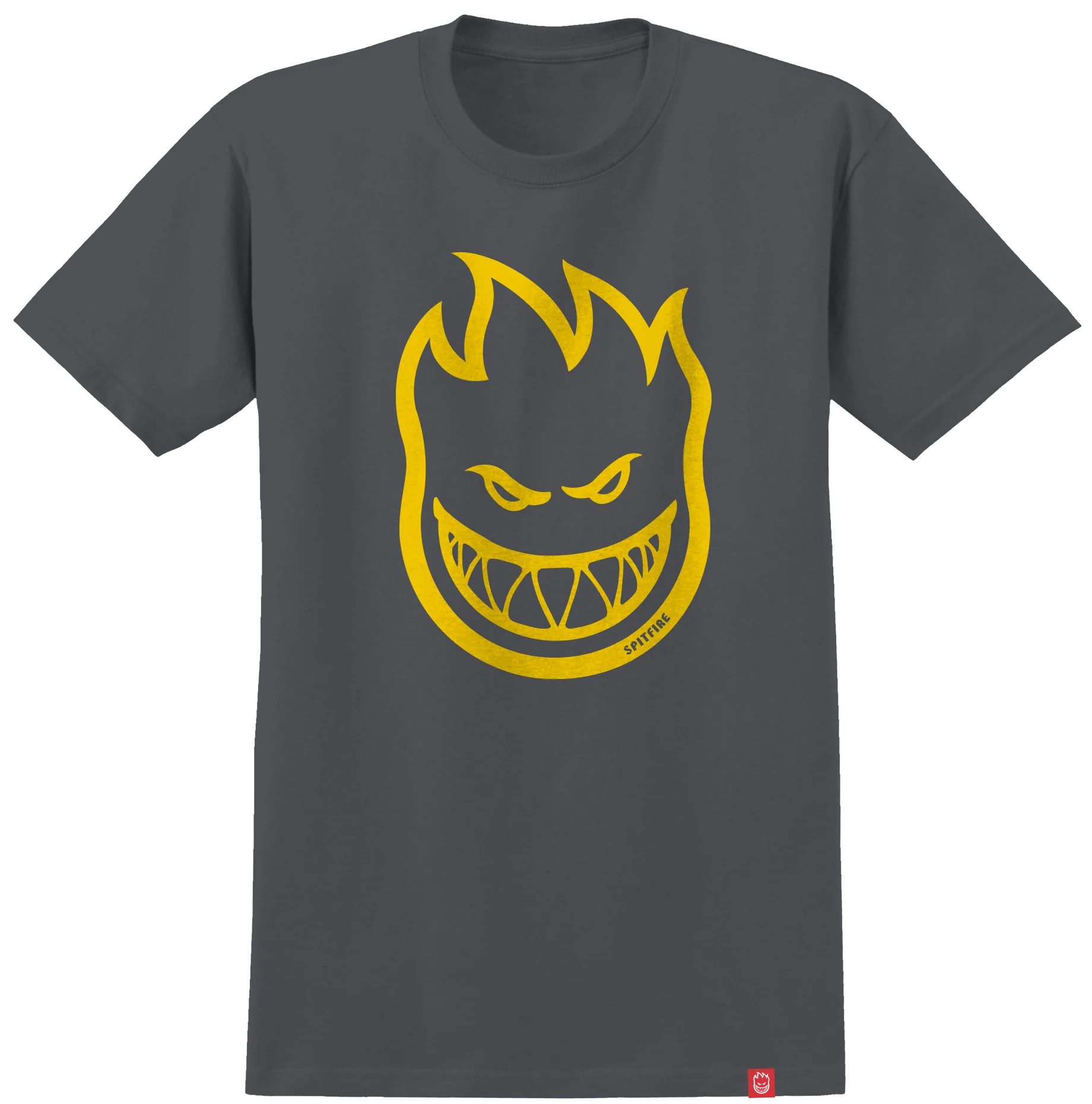 Spitfire - Bighead Youth Tee | Charcoal Yellow