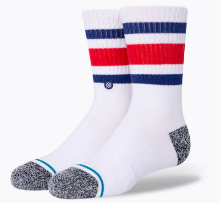 Stance - Kids Boyd Socks | White Blue