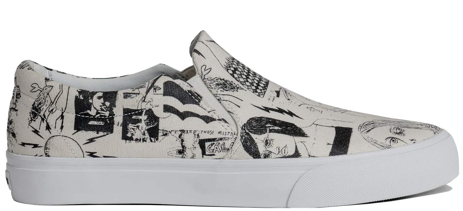 War Saw - Stranger Slip-On Shoes | Templeton Collage (Canvas)