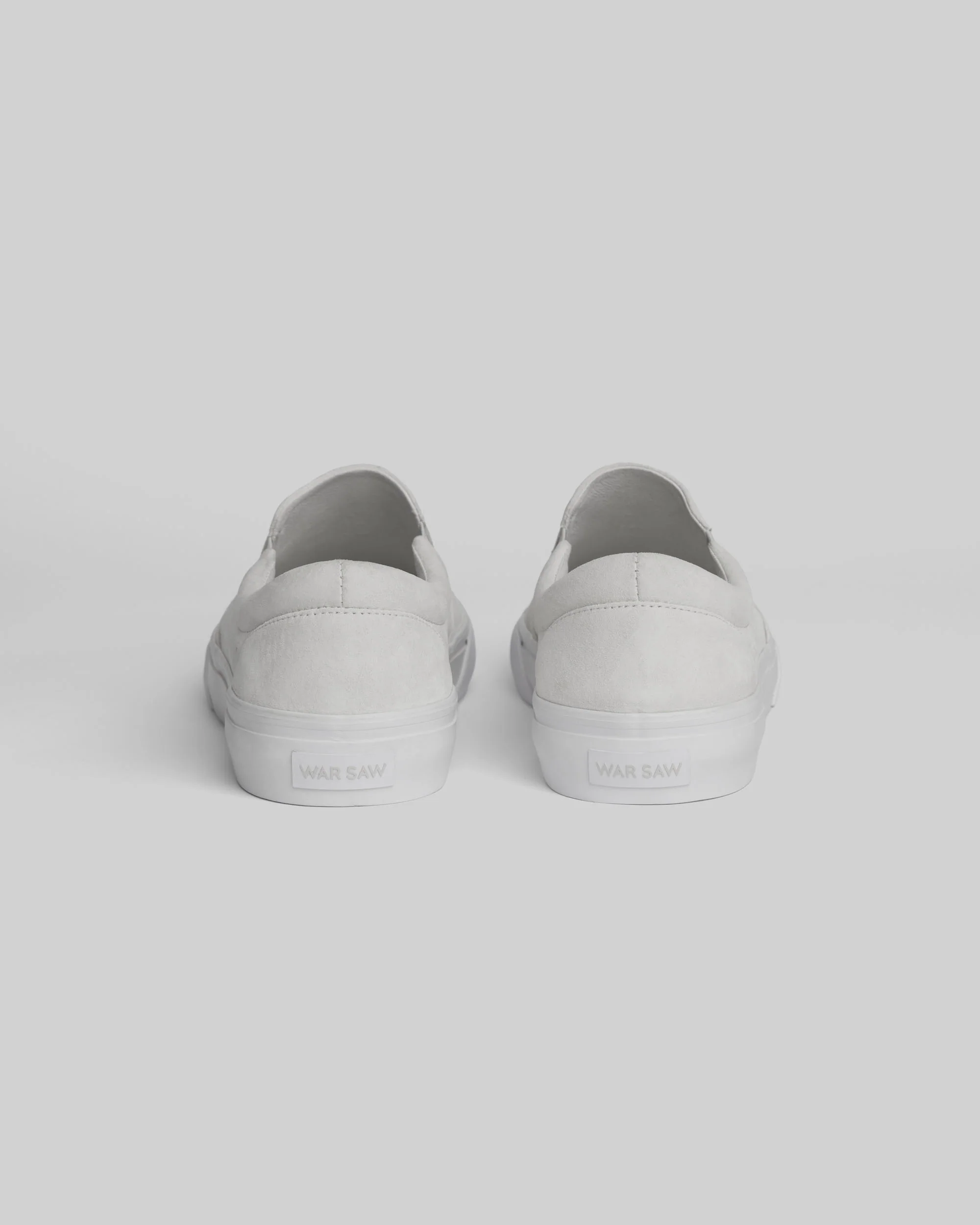 War Saw - Stranger Slip-On Shoes | White White (Suede) - Image 4