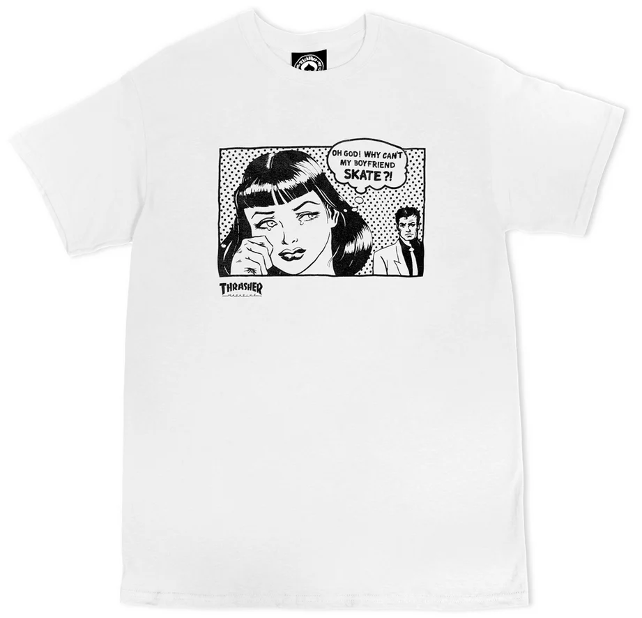Thrasher - Boyfriend Tee | White