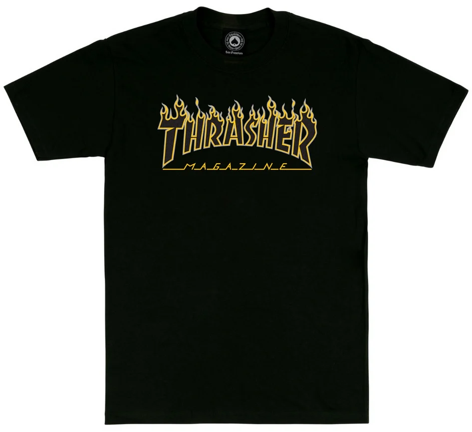 Thrasher - Flame Tee | Black