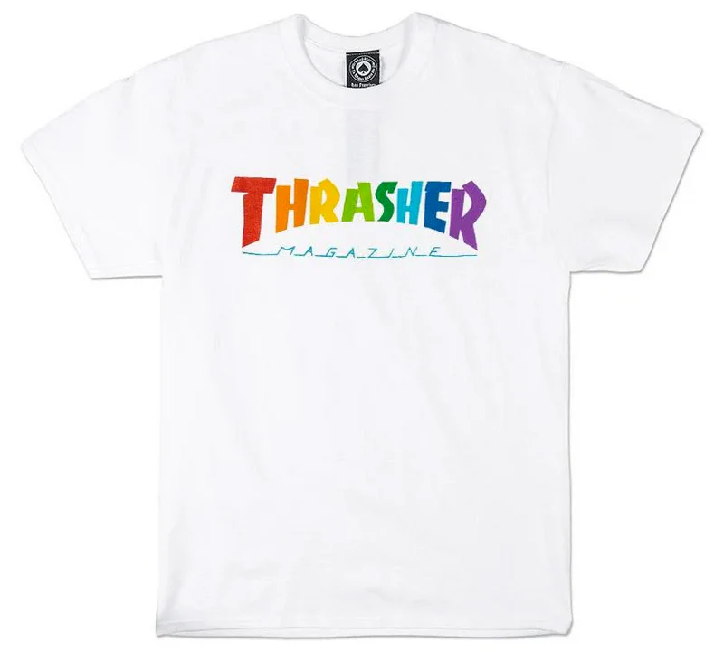 Thrasher - Rainbow Mag Tee | White