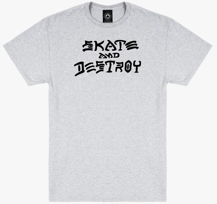 Thrasher - Skate & Destroy Tee | Heather Grey
