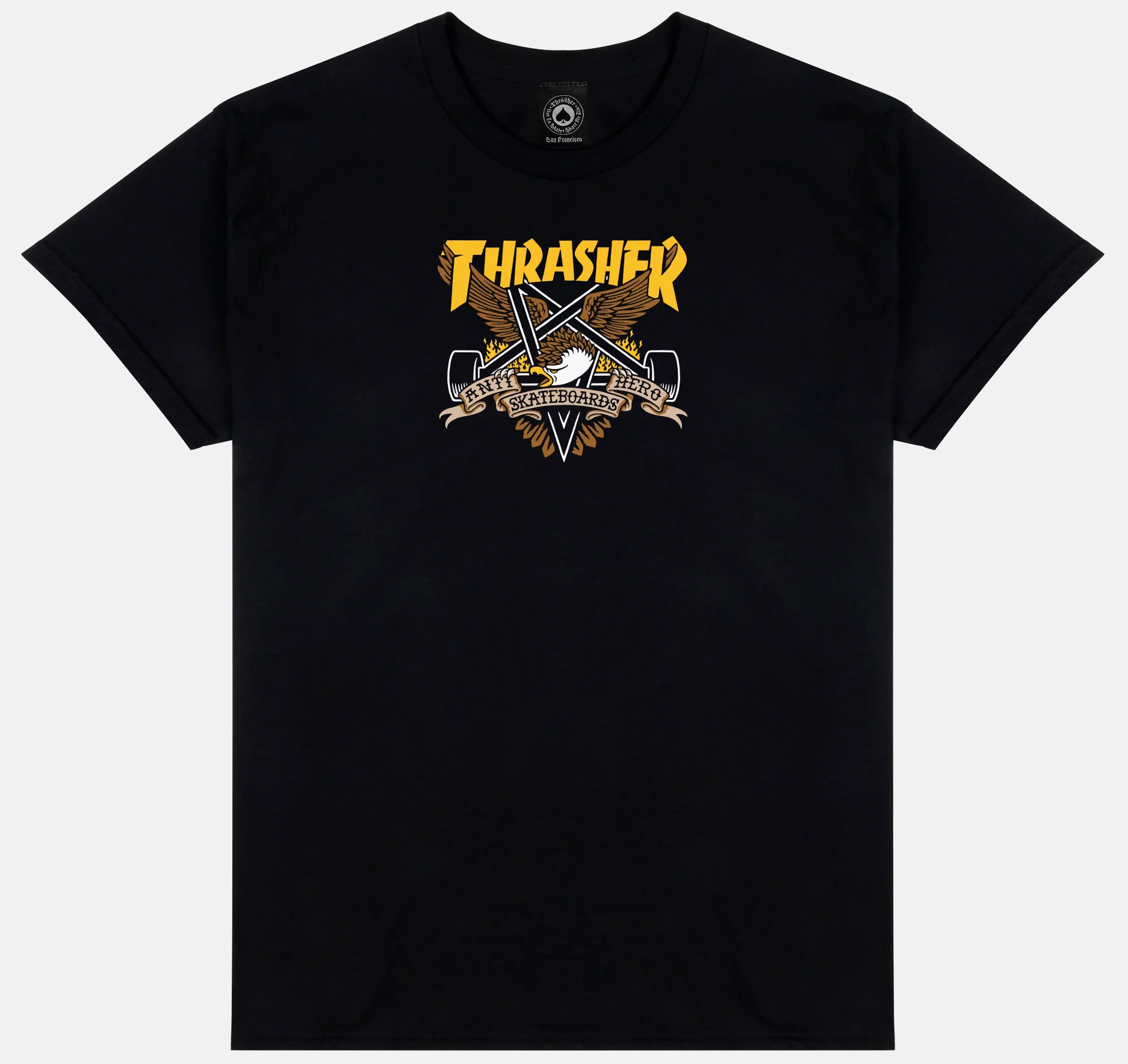 Thrasher x Antihero - Eaglegram Tee | Black
